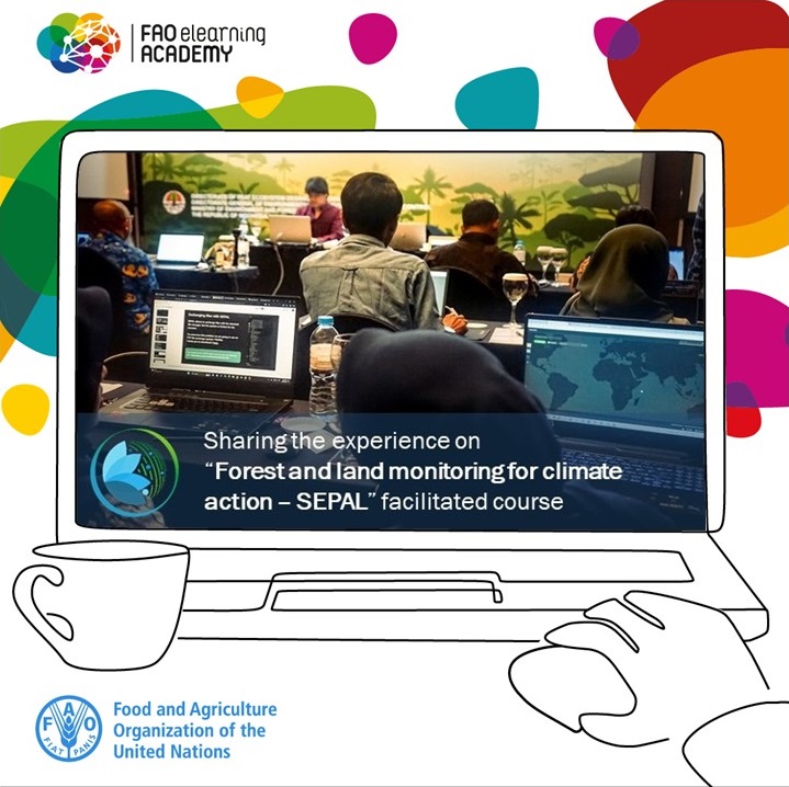 FAOForestry's tweet photo. 🌱Learn how the #SEPAL platform supports #forest and land monitoring for #ClimateAction by taking a free course at @FAO's eLearning Academy! 🖥️🌟
➡️https://t.co/W03LN0AlNj https://t.co/wJqLjNpcXQ
