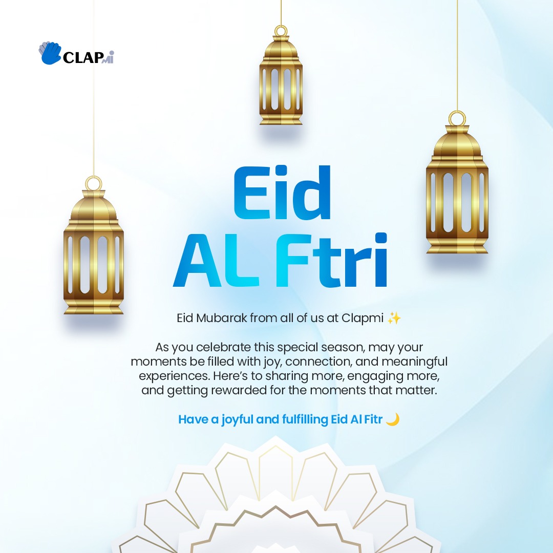 Clapmihq's tweet photo. Eid Mubarak to our creators 🌙

Turn your moments into money. Stream it, share it, earn it,  on ClapMi. https://t.co/439PXLuqj7