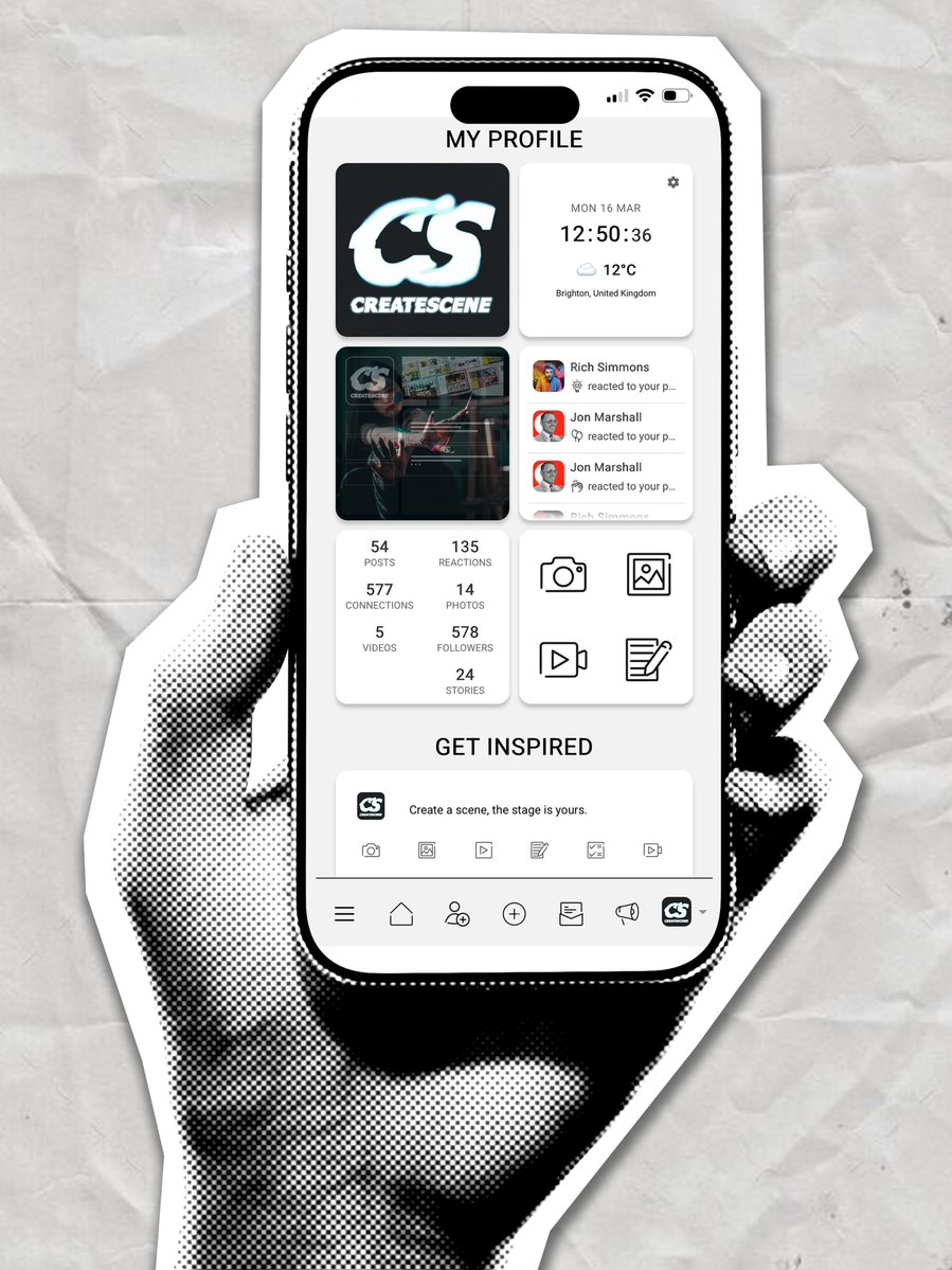 CreateScene tweet media