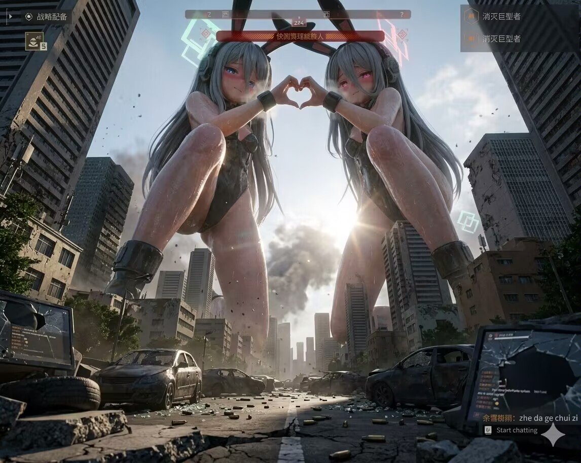 感谢群友用ai跑的图，这下看起来更涩了😋
#giantess #巨大娘