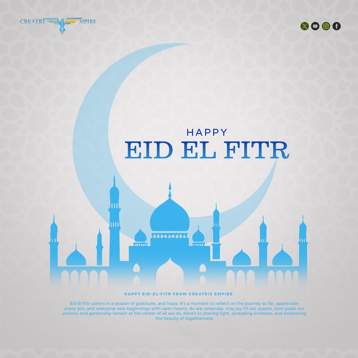 creatrixempire's tweet photo. Happy Eid-El-Fitr from Creatrix empire✨🌙

As we celebrate, may joy fill our spaces, love guide our actions, and generosity remain at the center of all we do. Here’s to sharing light, spreading kindness, and embracing the beauty of togetherness. https://t.co/0pP6pBzlTC