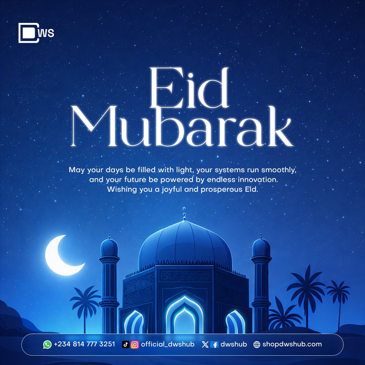 DWSHub's tweet photo. As we celebrate Eid al-Fitr, we wish you peace, joy, and meaningful moments with those who matter most.

From all of us at DWS HUB, Eid Mubarak📷

#EidAlFitr #EidMubarak #DWSHub #FestiveSeason https://t.co/nDMRGTuMx4