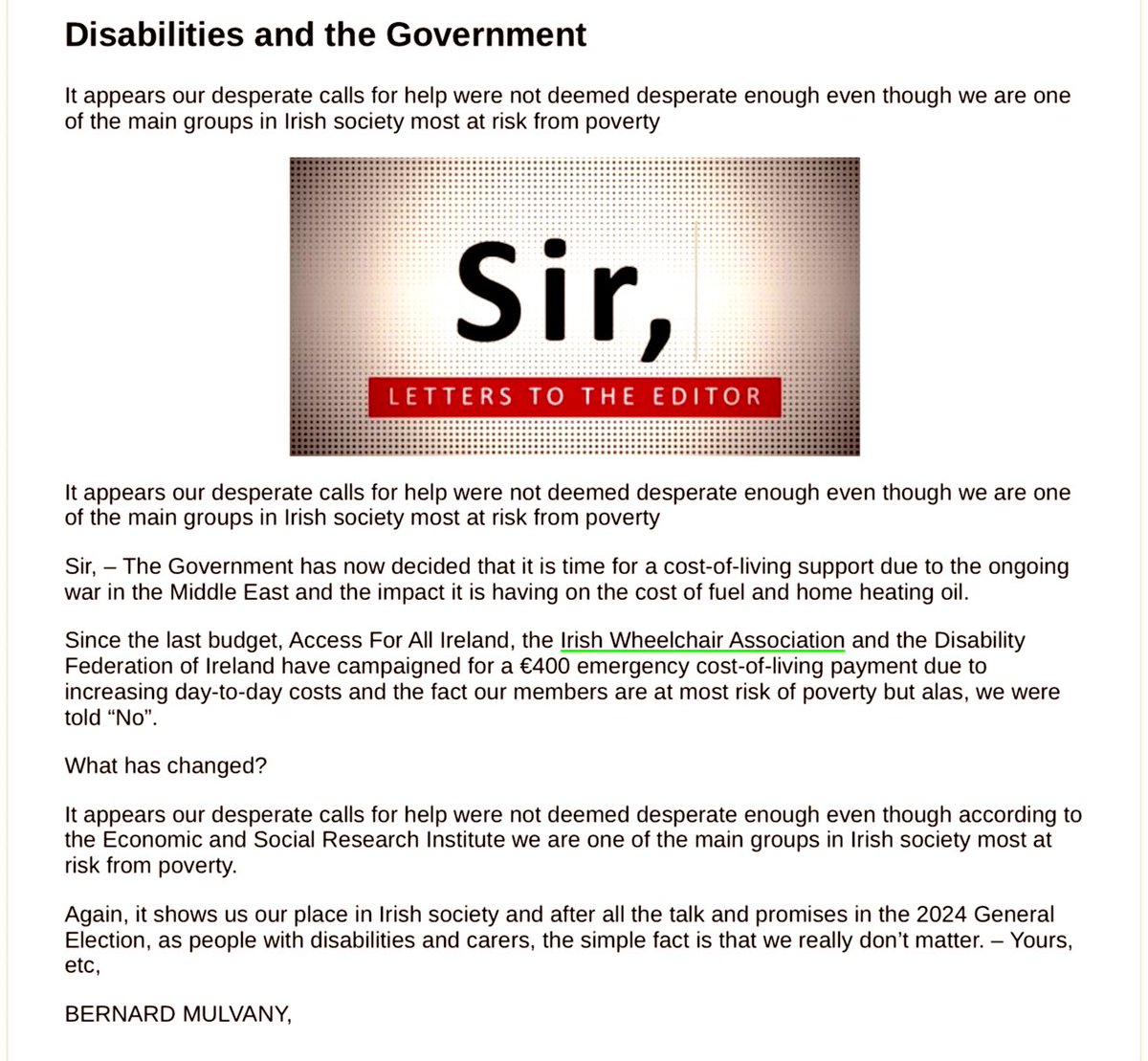 Access For All Ireland tweet media