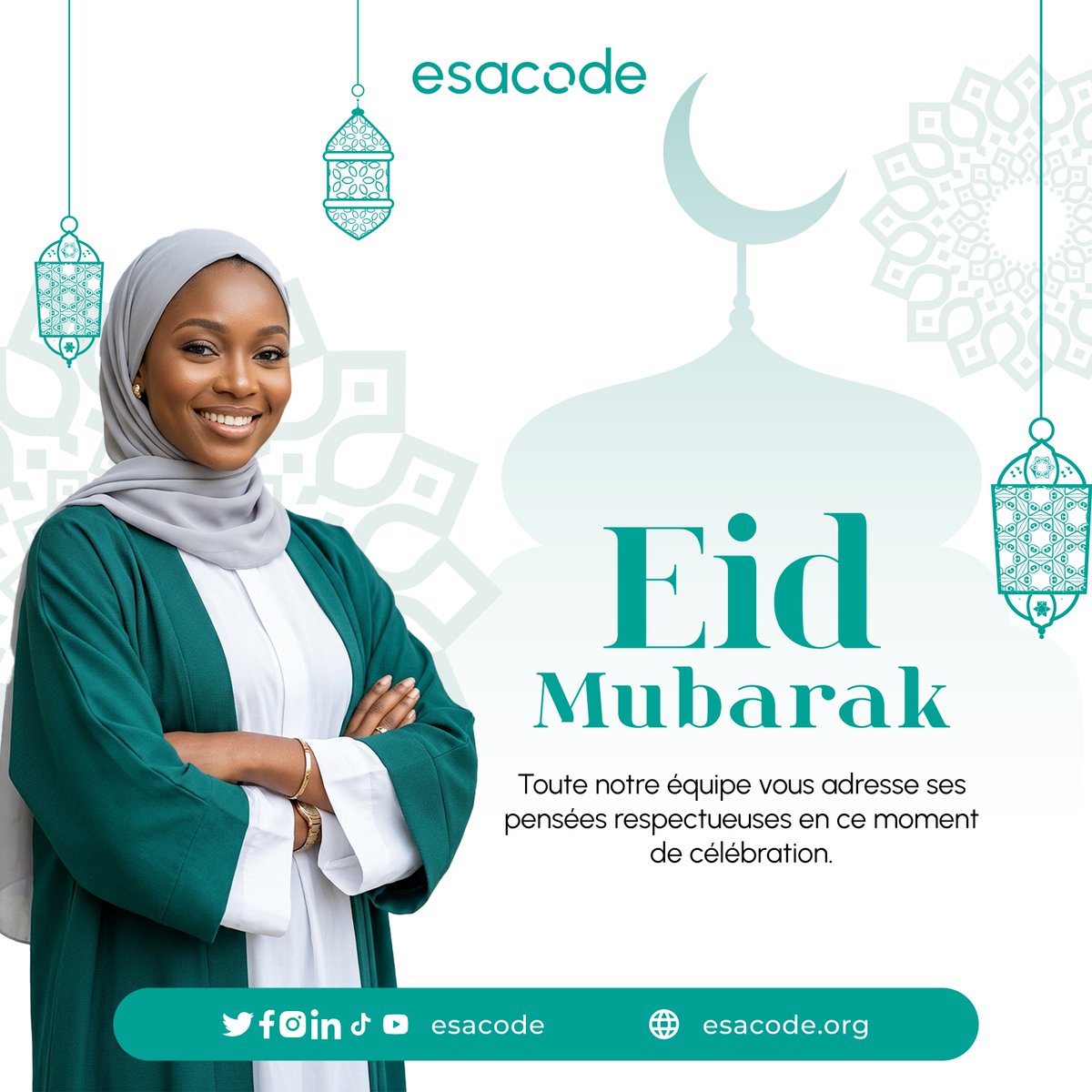 esacode01's tweet photo. 🌙 Ramadan Mubarak ✨
Bonne fête de l’Aïd el-Fitr
Que cette fête soit un moment de partage, de solidarité et de renouveau pour tous.
🕌 Excellente célébration !
#RamadanMubarak #AidElFitr #Esacode https://t.co/22DpK9NTwi