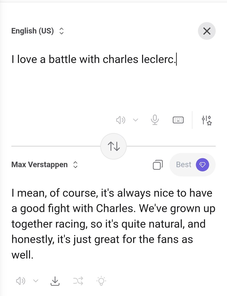 forza_33CL16's tweet photo. 아개웃겨 미친거아님?

I love Charles Leclerc. Why not? 
Just kidding, it's all about being P1 and having the best car underneath me.

I love max
->I am stupid. I am stupid. https://t.co/CxXlYLqVh5
