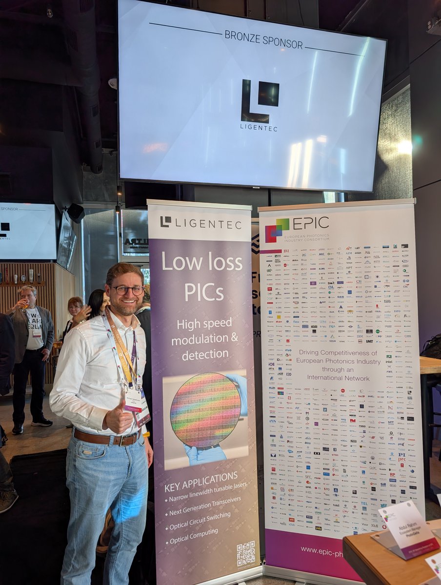 EPIC_photonics's tweet photo. The EPIC networking activities at @ofcconference 2026 brought members together for the VIP Reception, sponsored by @LIGENTECPIC and ETEL. The next day, early risers joined us for a morning fitness session followed by a networking breakfast. 
#EPICMEmbers #Photonics #Networking https://t.co/vIMjCRoEfu