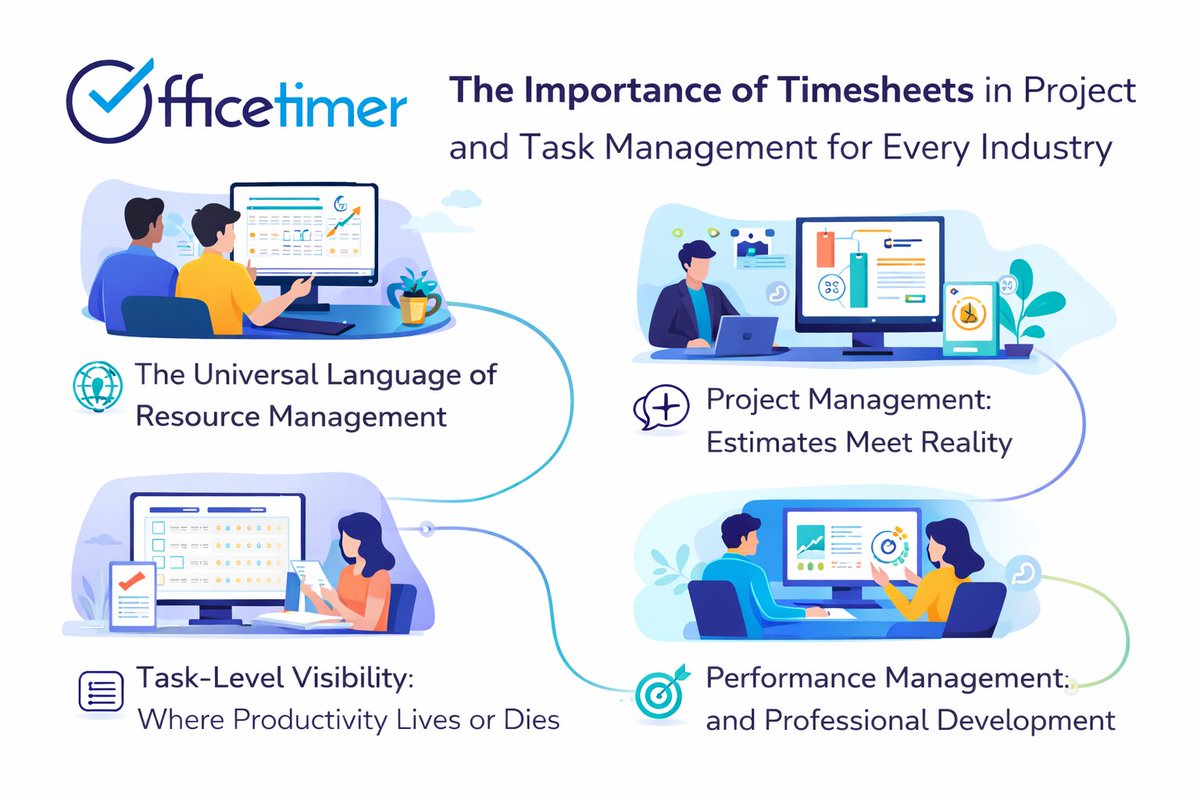 officetimer's tweet image. Importance of Timesheets in Project and Task Management for Every Industry

Timesheets have evolved from simple payroll tools to essential assets in Project Management and Task Tracking across all industries. 

#OfficeTimer 
#OfficeTimerSignup
#OfficeTimerTimesheetSoftware