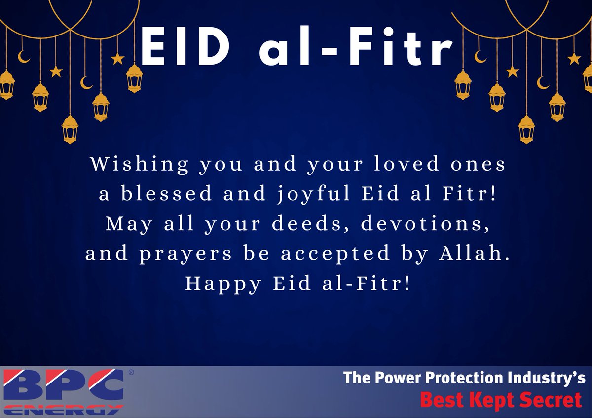 BPC Energy wishes a blessed Eid al-Fitr! May your prayers be accepted. Eid Mubarak to our Muslim friends, family, and colleagues! 🎉🙏

#EidMubarak