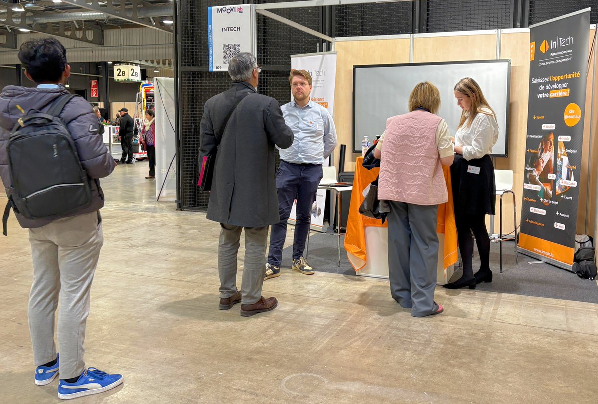 intech_lux's tweet photo. InTech est au Moovijob Day Luxembourg !
📍 Stand n°109 — Luxexpo The Box
🕘 Aujourd’hui de 9h30 à 17h
Venez rencontrer une entreprise #GreatPlaceToWork au #Luxembourg et découvrir nos opportunités #IT.
#InTech #Moovijob https://t.co/mobD7EKKS8