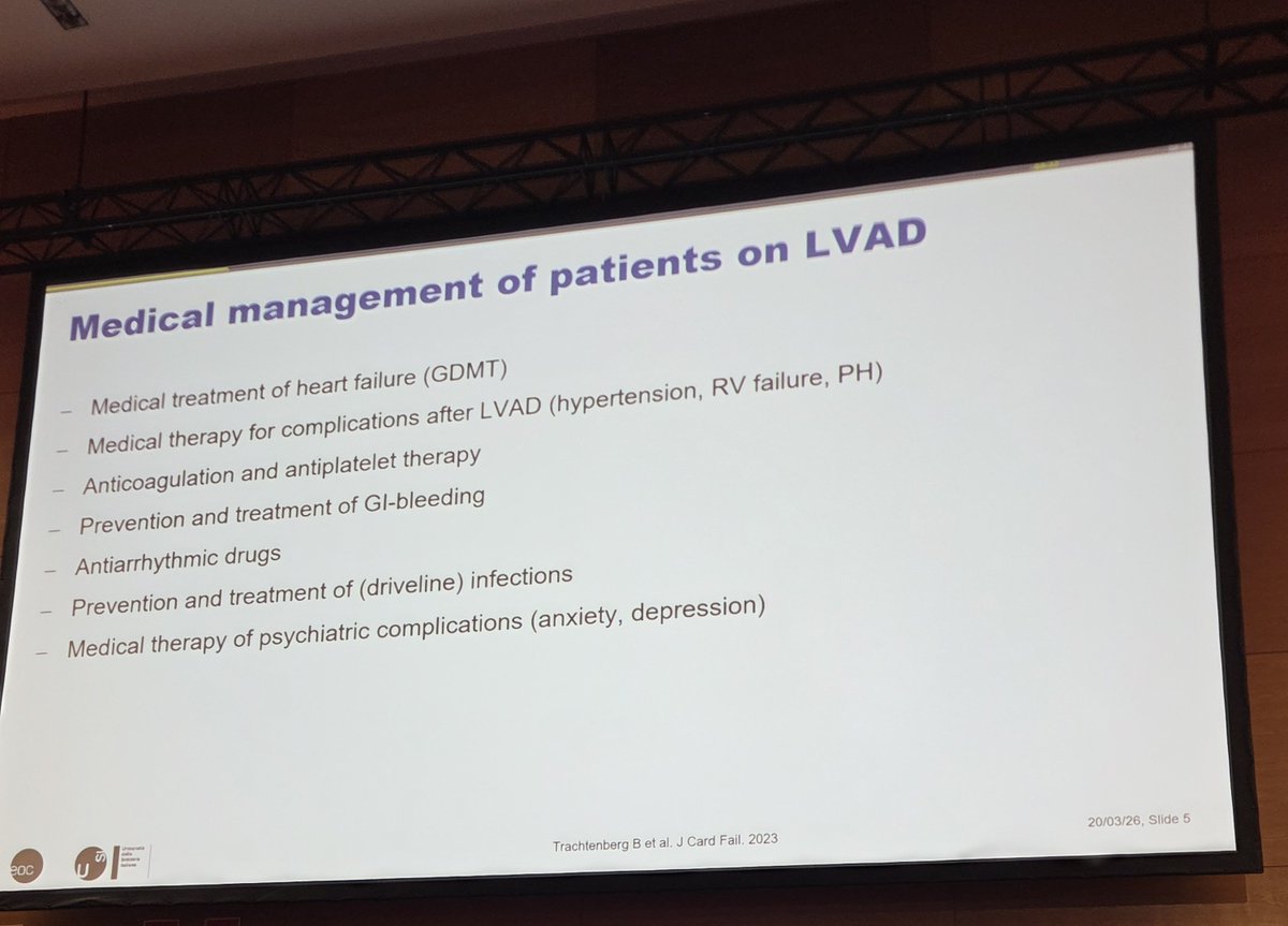 rafavidalperez's tweet photo. Guideline-directed medical therapy post- durable left ventricular assist device implantation by
Mattia Arrigo #ACVC26 @escardio what are the difficulties and evidence #cvAcute https://t.co/MDGLFcLA1R