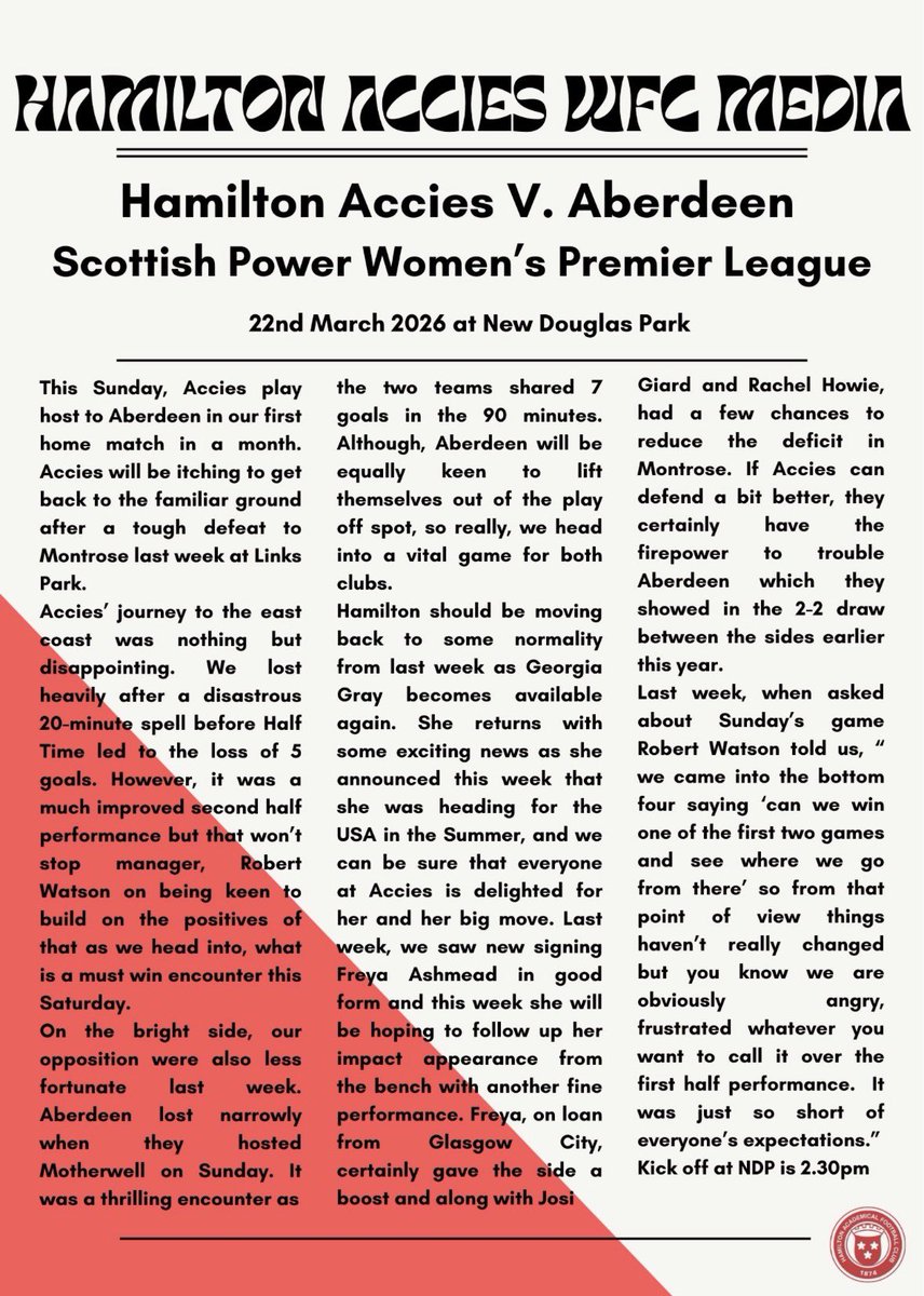 Hamilton Academical Womens Football Club tweet media