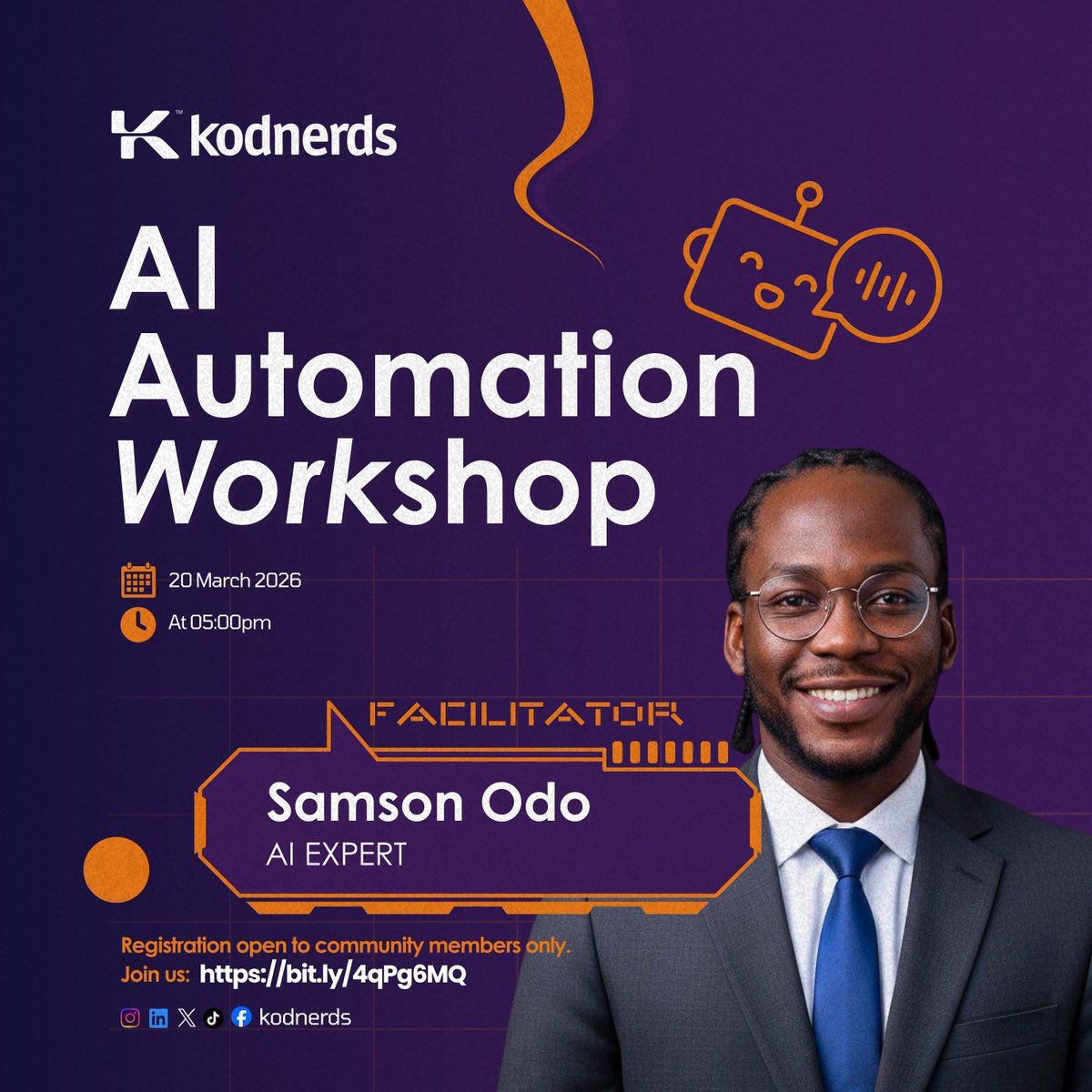 kodnerds's tweet photo. 🚨 AI Automation Workshop – Today by 5PM
Happening inside the Kodnerds community with @scephiro🤝
If you registered, don’t miss it. If you didn’t and want access, you can still join here  https://t.co/FlwwPQRTFo
🔒 Community-only session
#AIAutomation #Kodnerds #TechCommunity https://t.co/CJKU9LgRYn