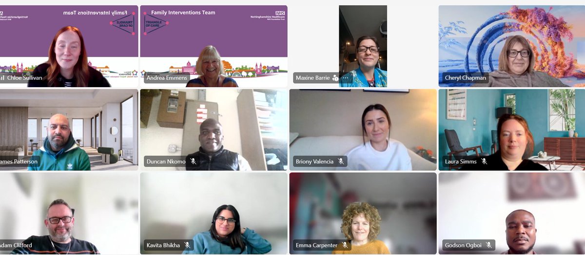 Familywork123's tweet photo. @NottsHealthcare @familwork123 facilitators Chloe and Andrea starting the 5-day Family Interventions training with March 2026 trainees @mmckenz11 @trevorclower @NottsCarers @CarersTrust @IEVNottsHC @Nottshcpeersup1 https://t.co/AW4q1y5TAr