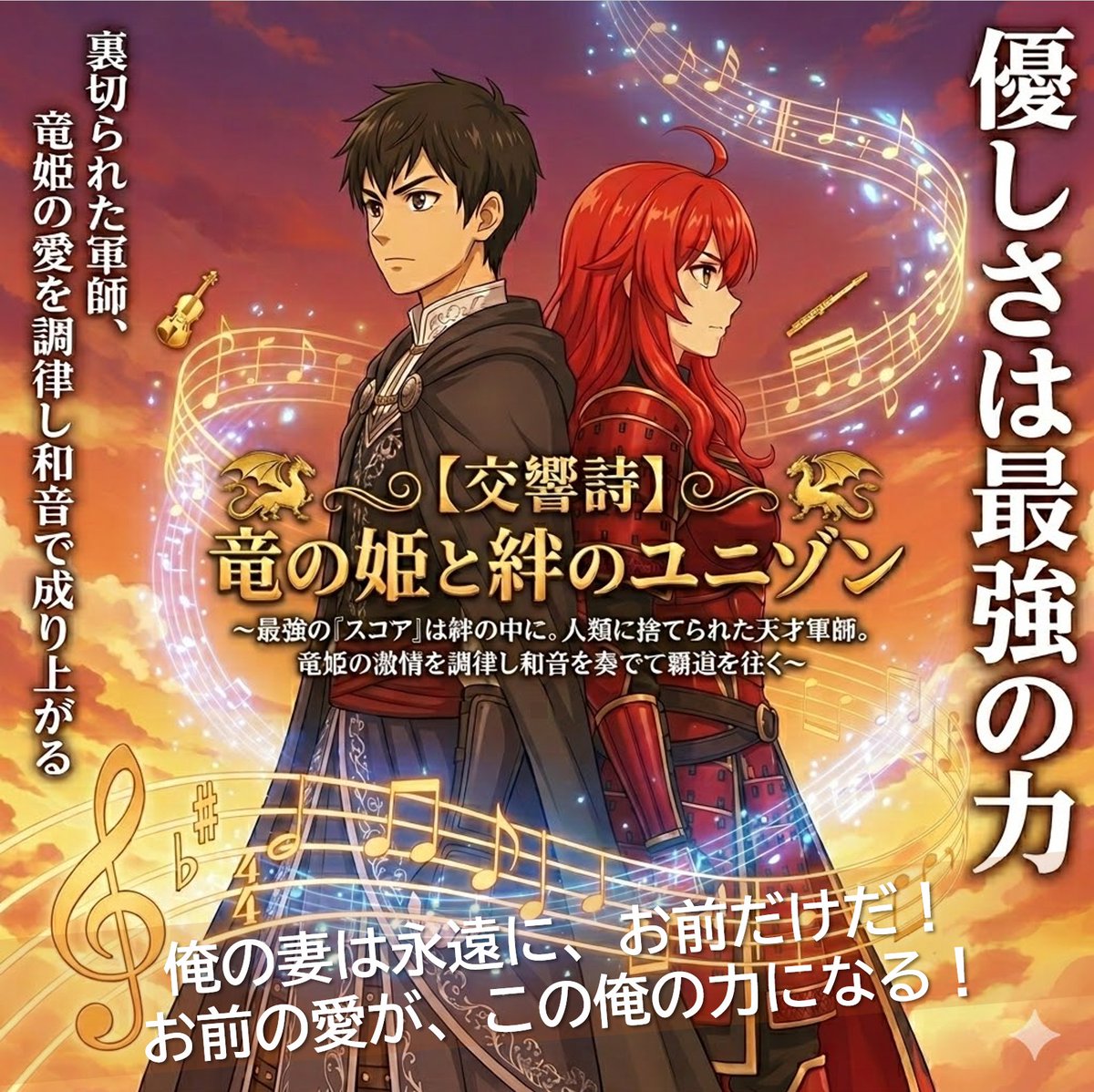 竜の姫と絆のユニゾンは本編と並行して、現在、スピンオフ作品として、インタビューコメディ（愛と執着のユニゾン）を連載中（3日おき）。

あわせて、前日譚の断罪のプレリュードを4/1のあさイチで更新していきます。こちらも、カクヨム、なろう、ソリスピア、あいぺんで同時連載します。
