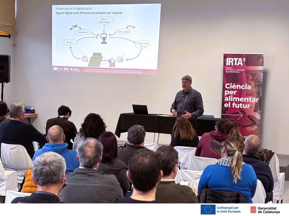 irtacat's tweet photo. Ahir, l’InnoEspai de Mollerussa va acollir la jornada “Tecnologies digitals i automatització per a una agricultura de precisió”, amb la participació d’Agrolabs Digitals IRTA.

Cofinançats pels fons europeus FEDER 2021 - 2027.

#FEDERCat #EUinmyregion https://t.co/qsNKrOohvn