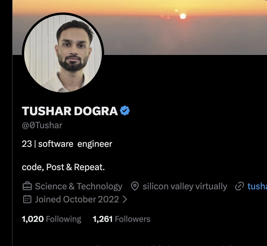 TUSHAR DOGRA tweet media