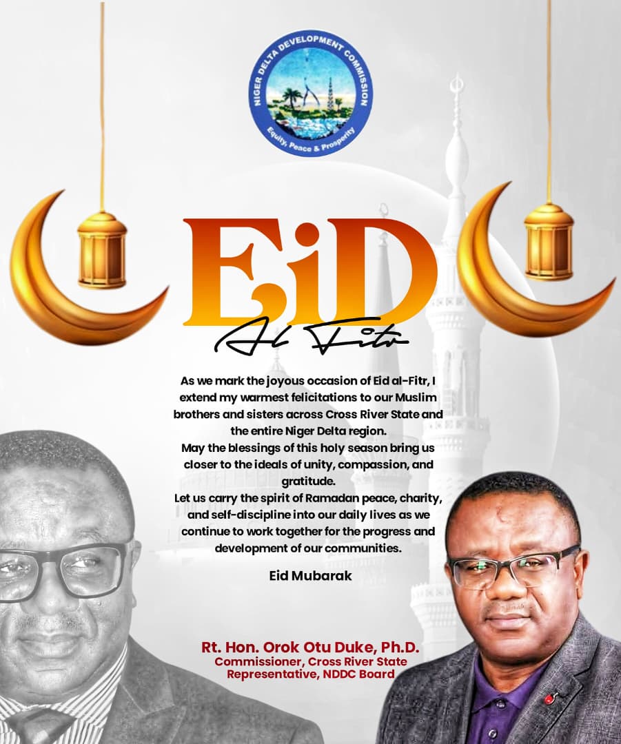 3nity188's tweet photo. Eid-al-Fitr: C'River NDDC Rep Rt. Hon. Orok Duke Felicitates President Tinubu, Muslim Ummah, Calls for Peaceful Coexistence
https://t.co/VYSWUgFdcH https://t.co/M4D3PiFl4Z