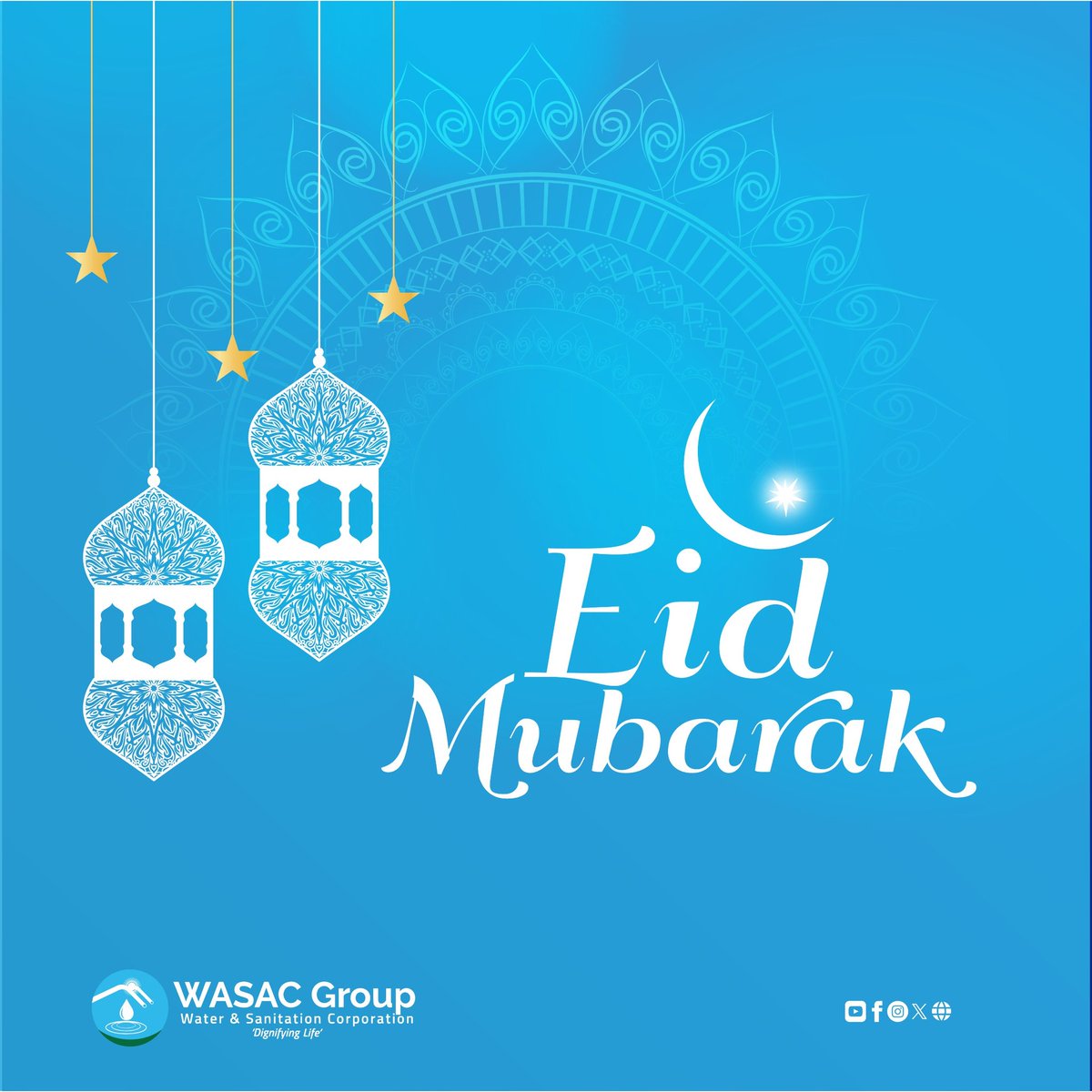 wasac_rwanda's tweet photo. #WASACGroup wishes a blessed and peaceful Eid al-Fitr to all our Muslim customers, partners and staff. May the spirit of this holiday bring happiness to your homes. Eid Mubarak !
Twifurije Abayisiramu bose umunsi mwiza wa Eid Al-Fitr. https://t.co/NgoOBVahvF