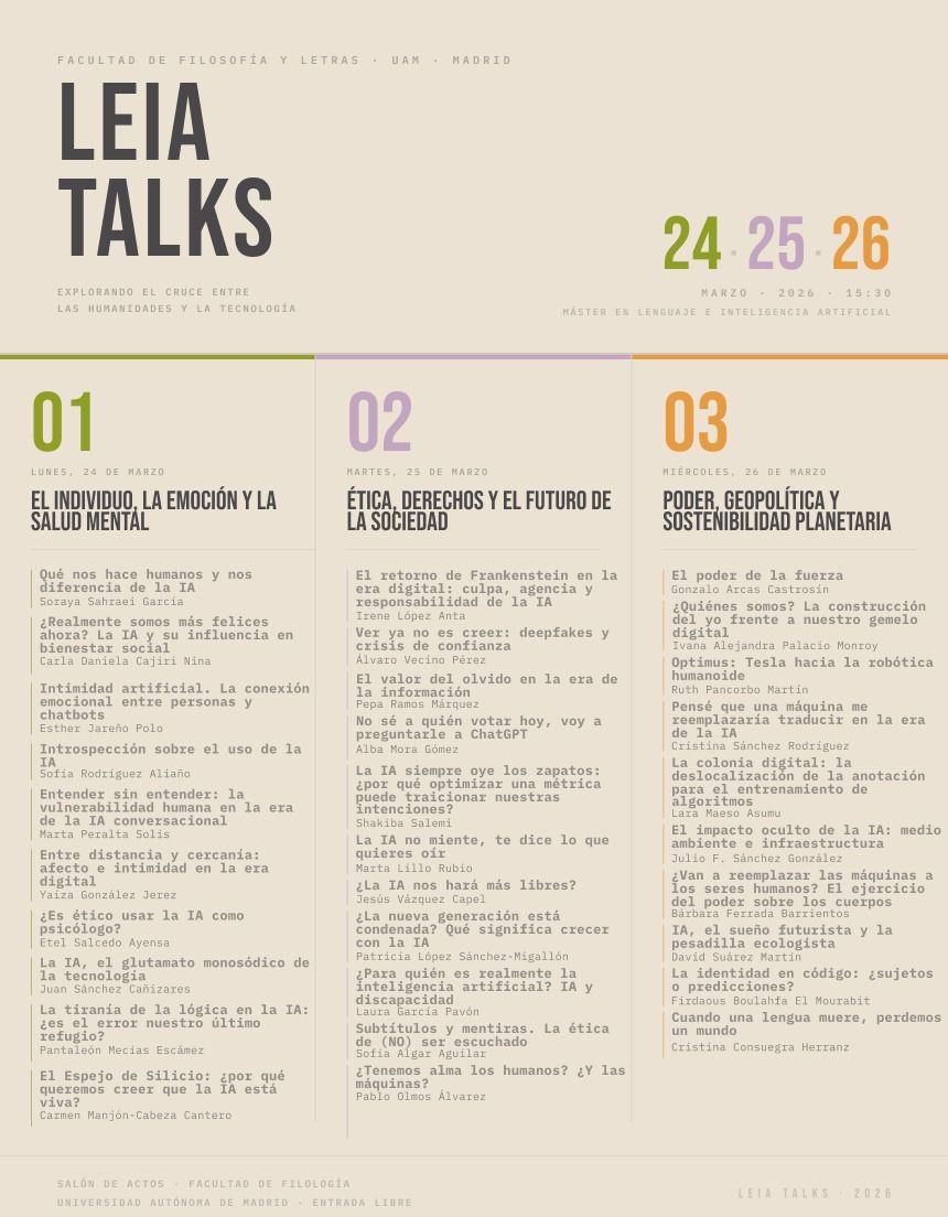 Máster en Lenguaje e Inteligencia Artificial (UAM) tweet media