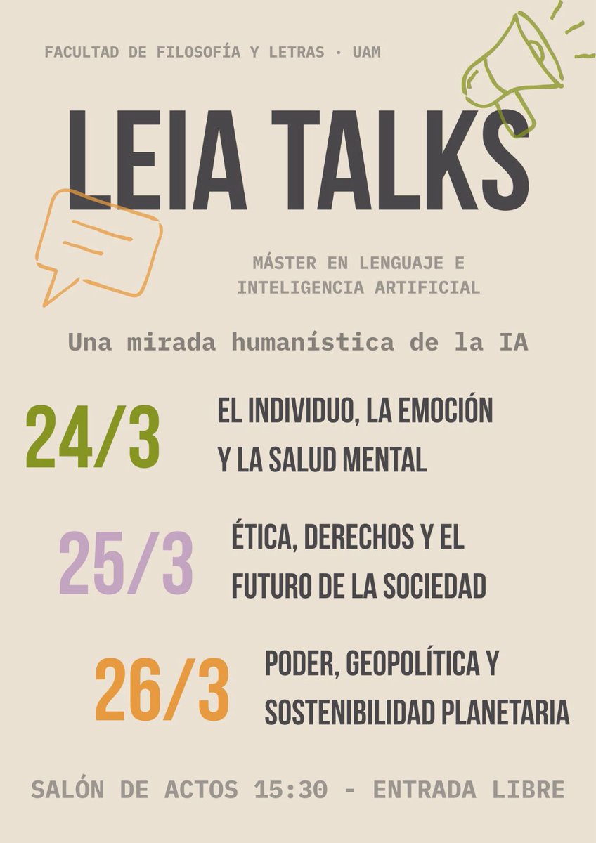 Máster en Lenguaje e Inteligencia Artificial (UAM) tweet media