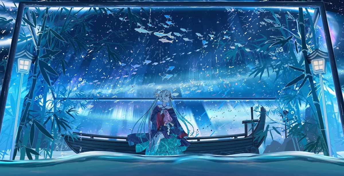Kota09Yachiyo's tweet photo. めちゃくちゃ評判いいので私の使ってる壁紙あげます
星降る海のMVから切り取ってます
 #超かぐや姫 https://t.co/yWtBCXrVeB