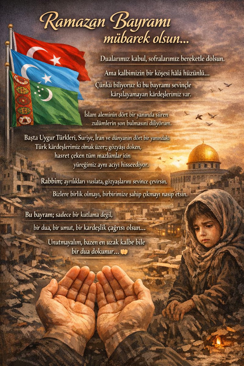 akdenizibrhim51's tweet photo. Bayramın coşkusunu kutlarken unutma:

Güç, Kuvvet, Birlik! 🇹🇷
Türk milleti dimdik ayakta,sevgisi ve cesaretyle her engeli aşar.Bu bayram, kalplerimiz bir olsun,nice zaferlere birlikte yürüyelim!

#Turkiye #Turkmen #iran #suriye #azerbeycan #Turkmenistan #kazakistan
🇹🇷🇰🇿🇺🇿🇦🇿🇹🇲🇰🇬🤝 https://t.co/ADd7SN7V9w