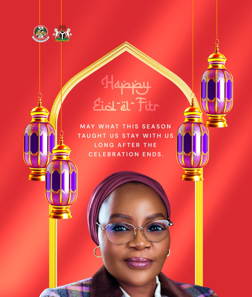 AishaMGarba's tweet photo. As we celebrate Eid al-Fitr, I extend warm greetings to all Muslim faithful across Nigeria.

May Allah accept our fasts and prayers, grant us peace, and bless our nation with unity and progress. Ameen.

Eid Mubarak. 🎊🎊 https://t.co/fmxGu4Mw3K