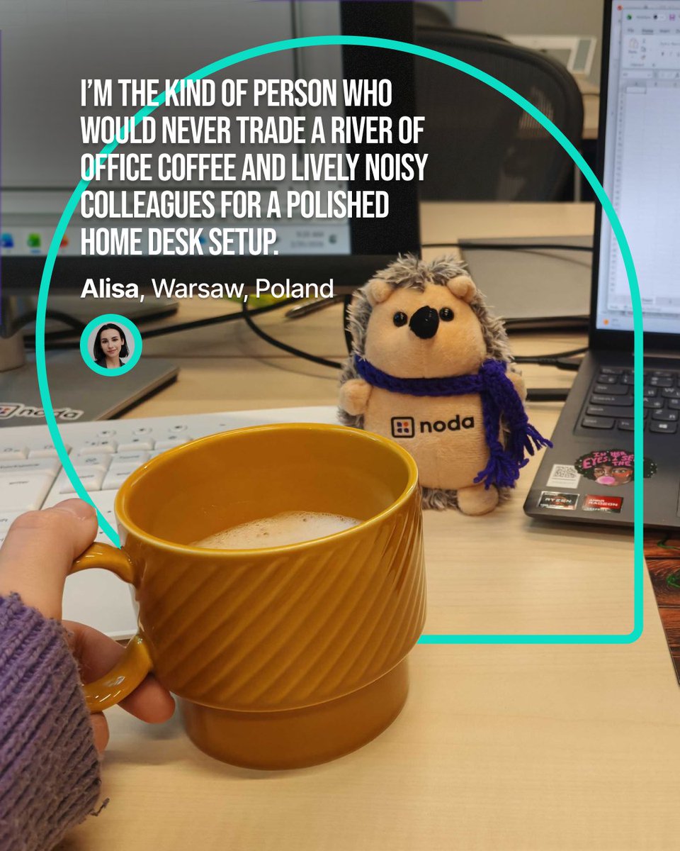 Nodapayments's tweet photo. Continuing Hedgie’s travels 🦔 We have no shortage of colleagues ready to host him – and plenty of work setups still to showcase. This week’s route: Cyprus, Lithuania, Germany and Poland.

#NodaTeam #RemoteCulture https://t.co/SwrVFYhfgU