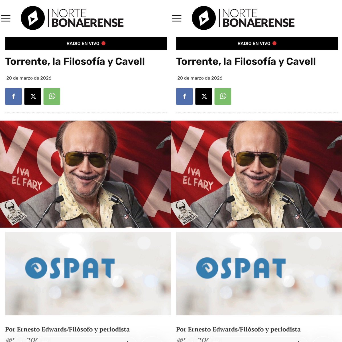 FILOROCKER's tweet photo. https://t.co/up3uYbqY2T
TORRENTE, LA FILOSOFÍA Y CAVELL. El artículo que en mi columna de Opinión publica esta semana @N_Bonaerense.
“Con “Torrente presidente” vuelve la aguda sátira política y la crítica social
Stanley Cavell (Atlanta, 1926 – 2018) fue…”
@SSantiagosegura https://t.co/VZBTKRF3fl