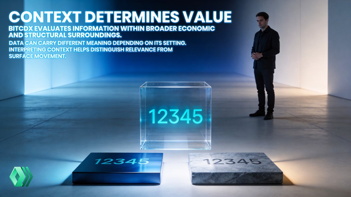 BITCDX_Global's tweet image. 🌍 Information gains meaning through context 📊.
🧠 The same data can differ under changing conditions 🌐.
⚖️ Context reveals what might be overlooked 📉.
🚀 Bitcdx evaluates environment first for clearer understanding 🌟.

#Bitcdx #ContextMatters #MarketPerspective #Fintech