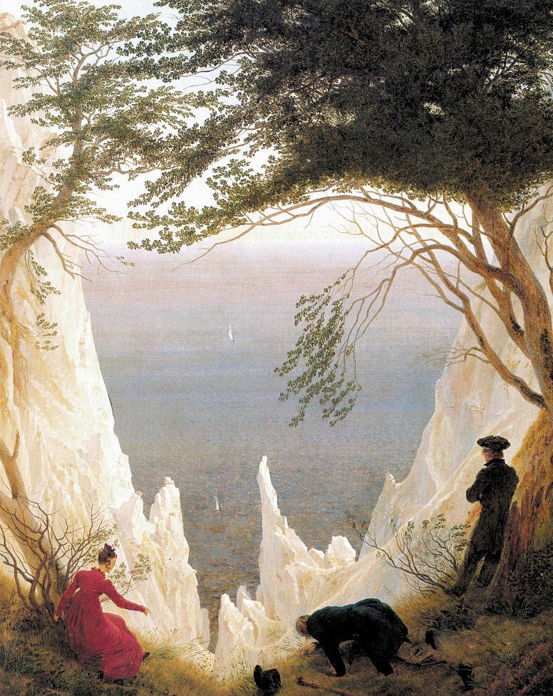 Caspar David Friedrich (1774-1840)
 - Falaises de craie de Rügen (vers 1818)