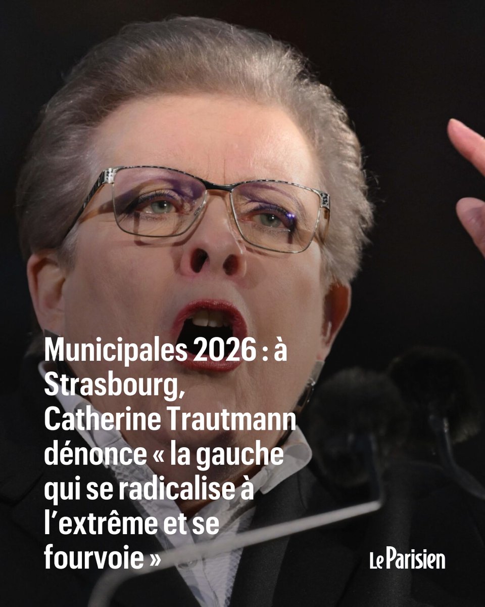 le_Parisien's tweet photo. Municipales 2026 : à Strasbourg, Catherine Trautmann dénonce « la gauche qui se radicalise à l’extrême et se fourvoie »
➡️ https://t.co/zZG7rcDKc4 https://t.co/U8qDzreUlq