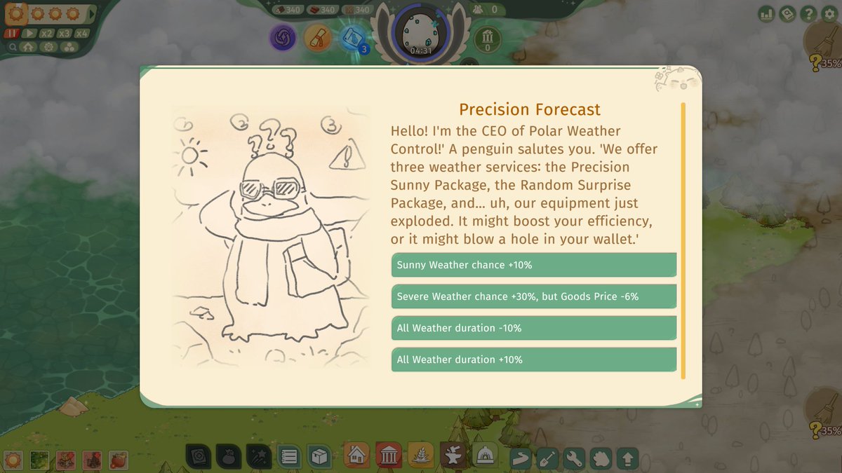 Feastopia_Game's tweet photo. First major update after launch! The new Fog Event feature has been added—when you unlock a fog tile, there’s now a chance to trigger a Fog Event! ✨

#SimulationGame #CityBuilder  #ManagementGame #cozygame  #cityplannerplays https://t.co/mvMPb3oF6X
