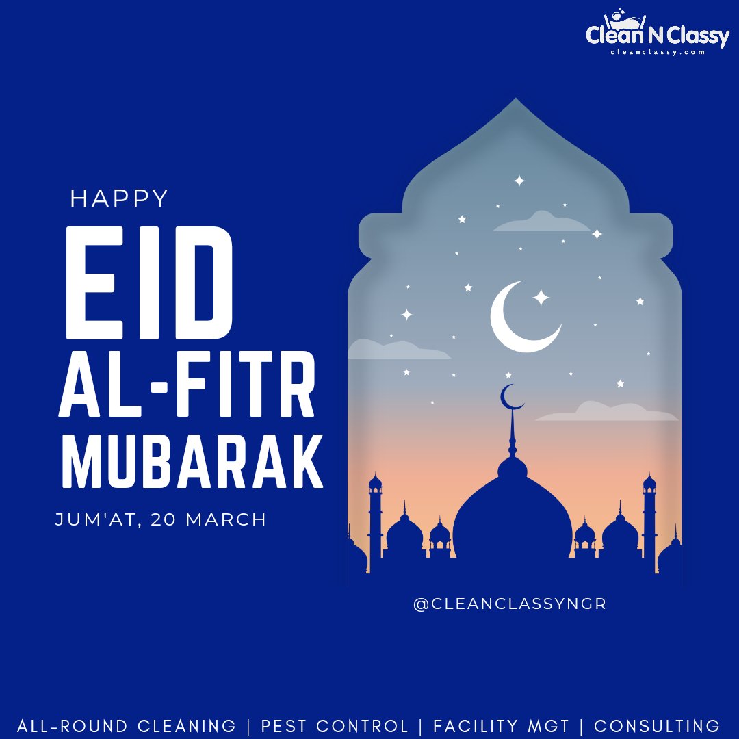 cleanclassyng's tweet photo. Eid Mubarak from Clean N Classy!

To our amazing customers, thank you for trusting us to keep you looking fresh, confident, and classy every day. 

Here’s to more sparkle, more shine, and more classy moments with you!

Eid Mubarak! 
#CleanNClassy #EidMubarak #StayFreshStayClassy https://t.co/Zx1kSTjxPU