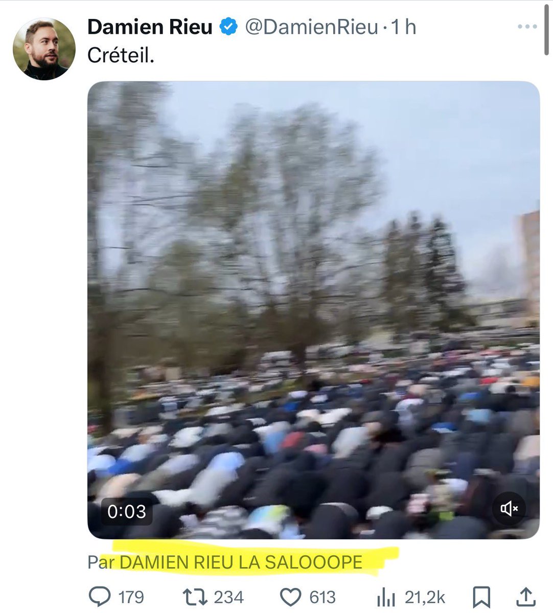 Je vous remémore ce own du Eïd dernier