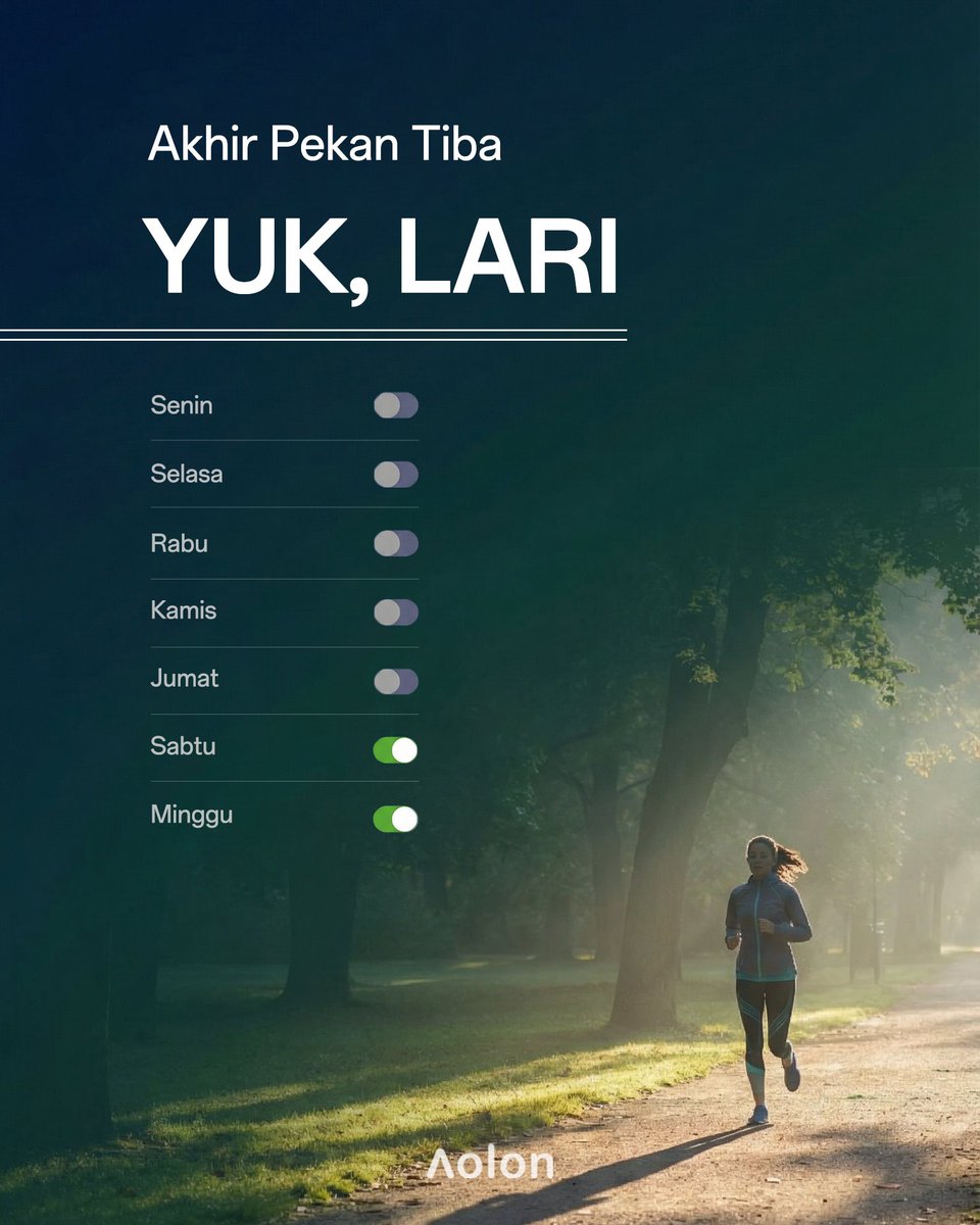 aolonid's tweet photo. Akhir pekan sudah tiba 🌿
Yuk mulai bergerak! 🏃‍♂️
Nggak perlu tekanan, nggak ada alasan.
Cukup kamu, ritmemu, dan udara segar 🍃
Aolon siap menemani dan mencatat setiap progresmu ⌚

#Aolon #AkhirPekan #GayaHidupSehat #LariSantai #TetapAktif https://t.co/gN3MHXAQfY