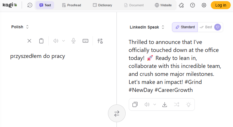 Snik3rs_'s tweet image. wiecie o tym, że jest słownik z polskiego na... LinkedIn'owy? :D 
Wystarczy sobie tylko później z ang na polski przetłumaczyć, jeśli jest potrzeba 🧐☺️😋