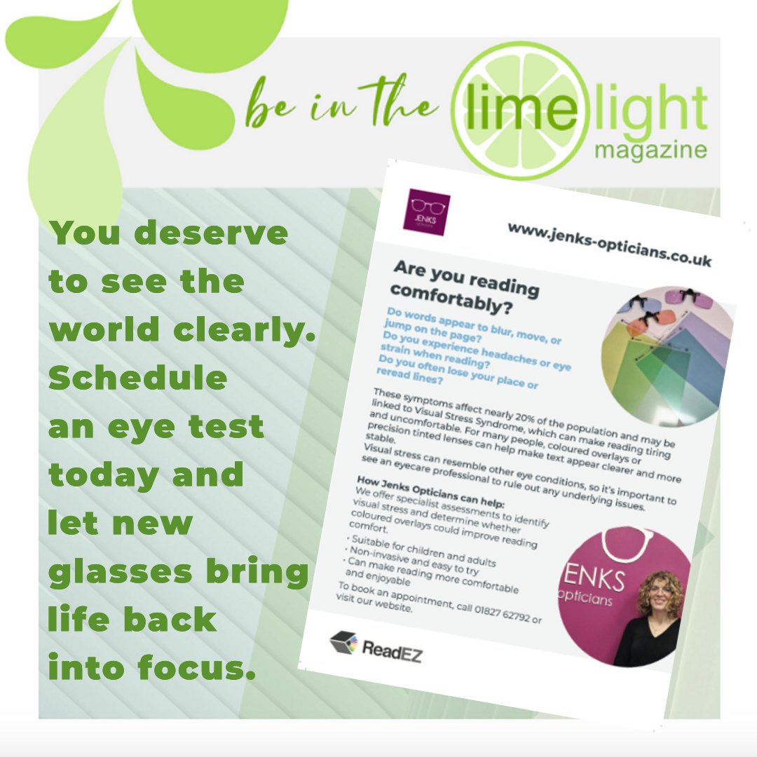 LimelightMag_UK's tweet image. ✨ A clearer vision awaits you! Book your eye test and let Jenks Optitians help you find the perfect pair of glasses. Life is too beautiful to miss! 😊 
.
jenks-opticians.co.uk
.
#EyeTest #SeeClearly #Glasses