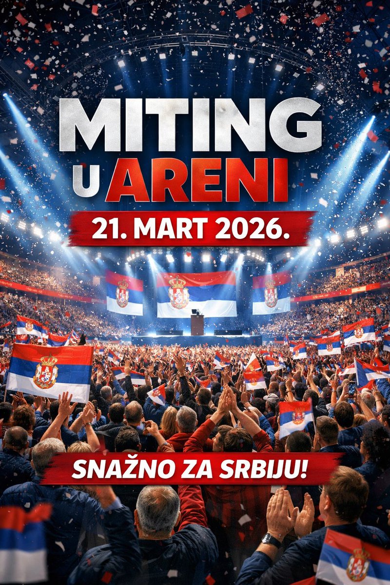 nemanjicteodora's tweet photo. 21. mart nije samo skup,to je odgovor. 🇷🇸
Glas tihe i ponosne većine koja zna ko se bori za svaki pedalj naše zemlje. Sutra u Areni pokazujemo snagu i jedinstvo. Srbiju niko ne može da zaustavi!
Vidimo se!
#Srbija #Beograd #Podrska #Buducnost #Borba https://t.co/B3AIwCO7xG
