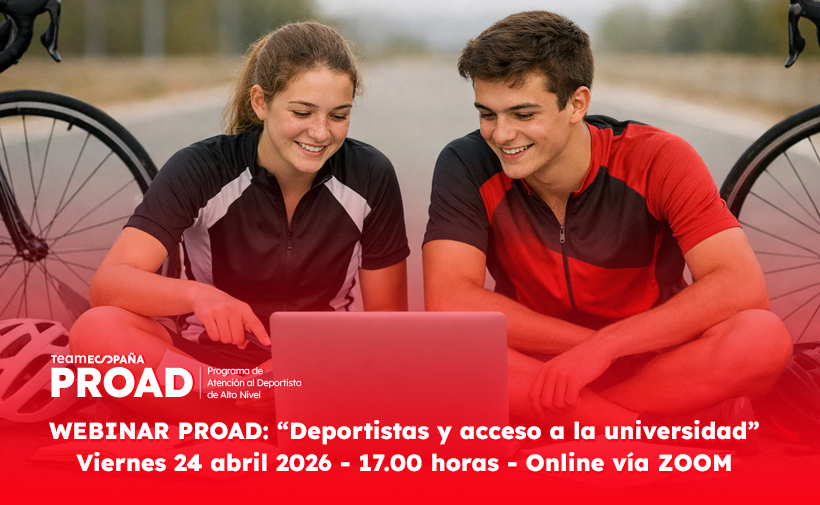 deportegob's tweet photo. 🎓 ¿Eres deportista de alto nivel y tienes previsto acceder la Universidad?
👩💻 No te pierdas el webinar de #PROAD-CSD con claves sobre la PAU, ventajas para DAN/DAR y consejos para compatibilizar deporte y estudios.
▶️ Información e inscripciones: https://t.co/1lgClVDPIk https://t.co/Znpc5Z2TIy