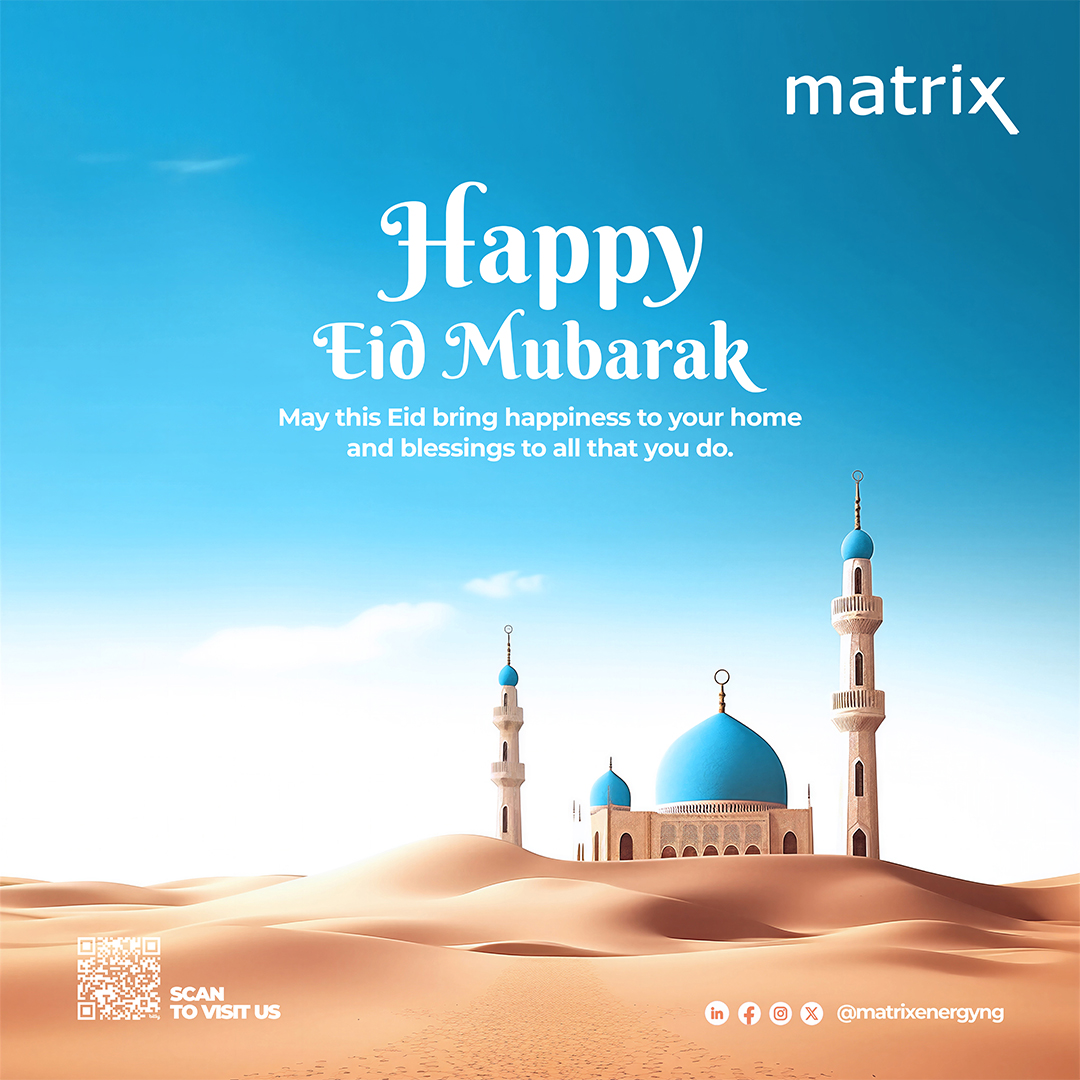 matrixenergyng's tweet photo. Eid Mubarak from all of us at Matrix Energy 🌙
May this season bring joy, peace, and blessings to you and your loved ones.
#EidMubarak #EidAlFitr2026 #MatrixEnergy https://t.co/GNRn6WhVGs
