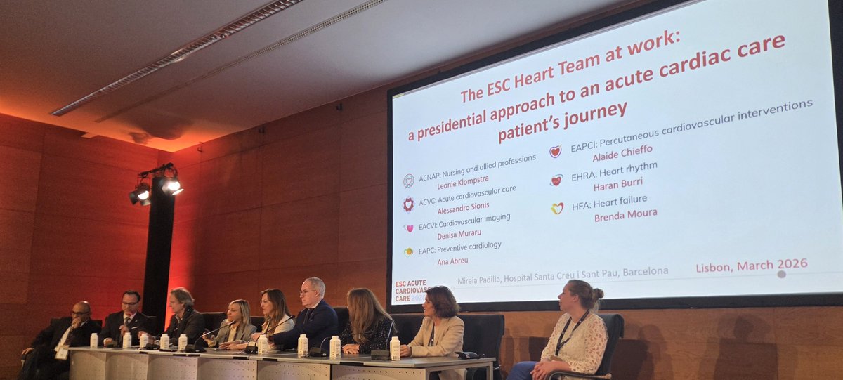 rafavidalperez's tweet photo. Quite special session now in #ACVC26 @escardio leadership gathering in Lisbon to comment a acute cardiovascular case @TomLuscher #ACVC_ESC #cvAcute #HeartTeam https://t.co/aTvmqzI0ML