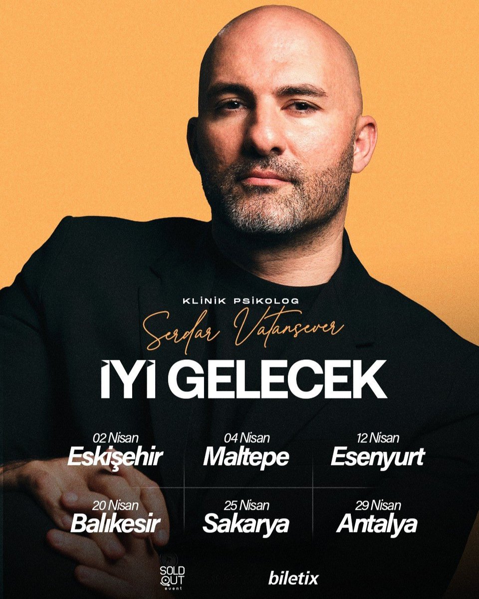 Biletix's tweet photo. Serdar Vatansever bu etkinlikte psikolojinin yalnızca teorik boyutuna değil, gündelik hayatta ve performans alanlarında nasıl karşılık bulduğuna da odaklanılıyor.💙 

Ruh sağlığına dair farkındalık kazanmak, psikolojik süreçleri daha iyi anlamak ve bilimsel yaklaşımla kendini geliştirmek isteyenler için kapsamlı ve değerli bir buluşma niteliği taşıyor.😇 

Detaylı bilgi ve biletler burada.👉 https://t.co/kAYdYKUakN

#YineİşinEğlencesindeyiz