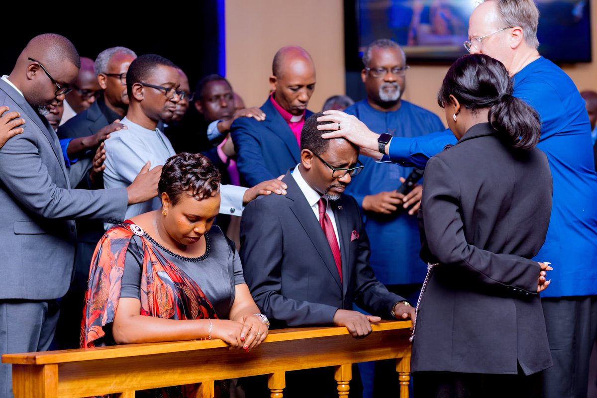 GospelTimeRw's tweet photo. Eighteen men and women have publicly reaffirmed their commitment to serve the church of @Nazarene with faithfulness in prayer, loyalty to the church, dedication to the study of Holy Scripture and lifestyle that reflects the teachings of Jesus Christ.

They also pledged to pursue a life of holiness, faithfully proclaim the message of holiness, and invite others to come to Christ.

These servants made declarations on Thursday, March 19, 2026 in Kigali during a colorful ordination service held at Remera Church of the Nazarene. The ceremony was presided over by the General Superintendent Dr. T. Daniels Scott.

The event was also attended by Regional Director Dr. Danny Gomis and Field Strategy coordinator Dr. Stanley Ushe, various church leaders, lay Christians as well as family and friends of the ordinands.

A total of 16 elders and two deacons were ordained, representing districts from Rwanda, the Democratic Republic of Congo (North-Kivu) and Congo Brazzaville.
Read more: https://t.co/0C6Yfd0tnb
