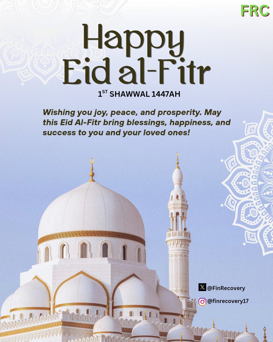FinRecovery's tweet photo. Eid Mubarak 🌙 https://t.co/cPsiqL1h7k