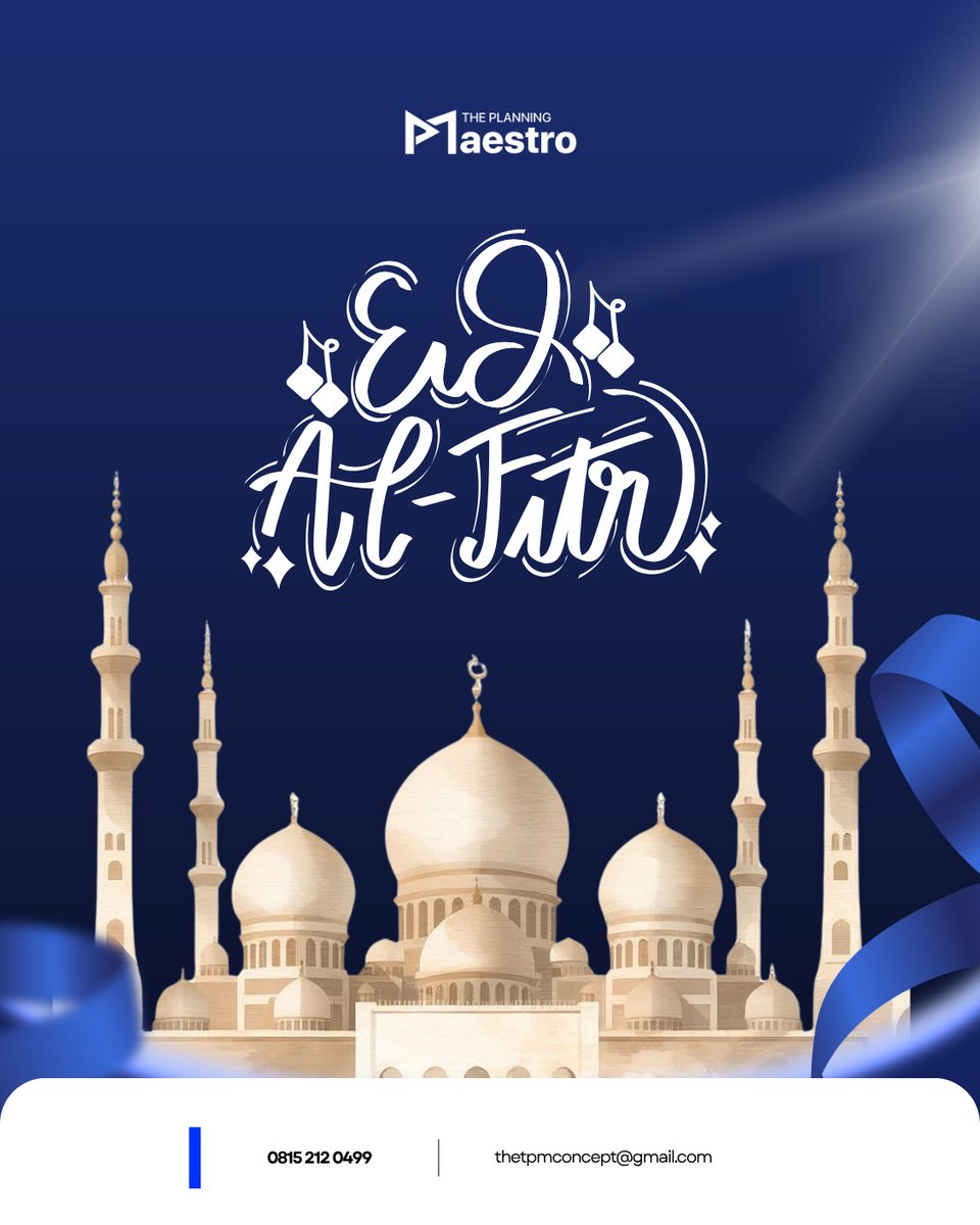 AATSarumi's tweet image. From the beautiful nights of Ramadan 🌙 to this wonderful bright day of bliss and lovely feast, May Almighty Allah continue to answer our prayers, guide us, and bless everyone.

Taqabbal Allahu Minna Wa Minkum

 #eidmubarak #eventplanner #eventmanagement