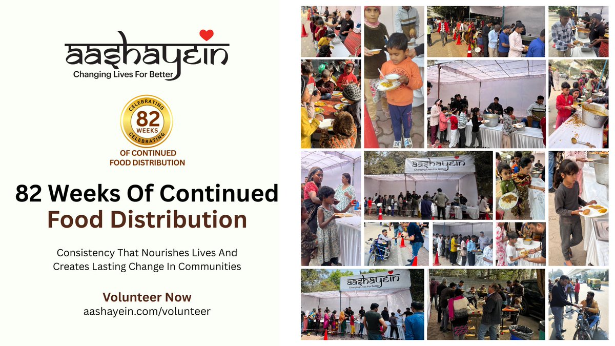 CharitableAsha's tweet photo. At Aashayein, it means showing up week after week, without fail ensuring meals reach those who need them the most. Because real change isn’t built in a day. It’s built through continuous care, trust, and commitment.
 https://t.co/8ezo5vOjl4
 
#Aashayein #Aashagargfoundation https://t.co/FkDCNyLPpS