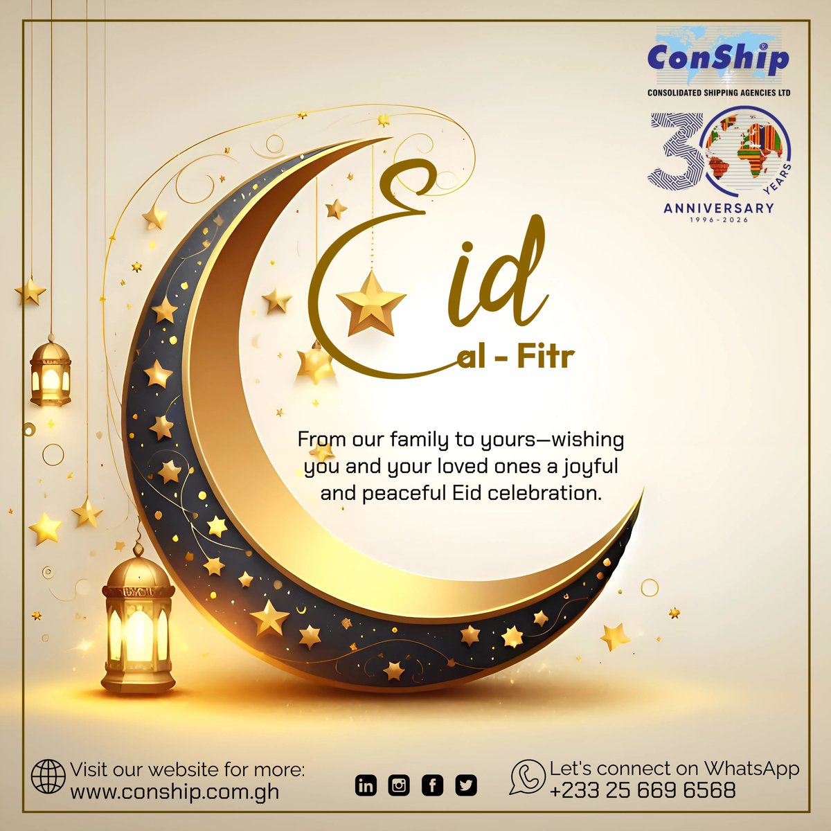 conshipgh's tweet photo. From early morning prayers to shared meals and warm conversations—Eid brings people together in the best way 🌙

Wishing you joy, peace, and meaningful moments this Eid.
Eid Mubarak ✨ https://t.co/zF7QUAKGUh