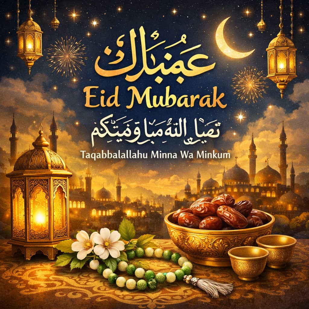 Eid Mubarak brothers and sisters 
Taqabalallahu Minna wa Minikum 
May this day bring everyone of us blessings and grant our desires