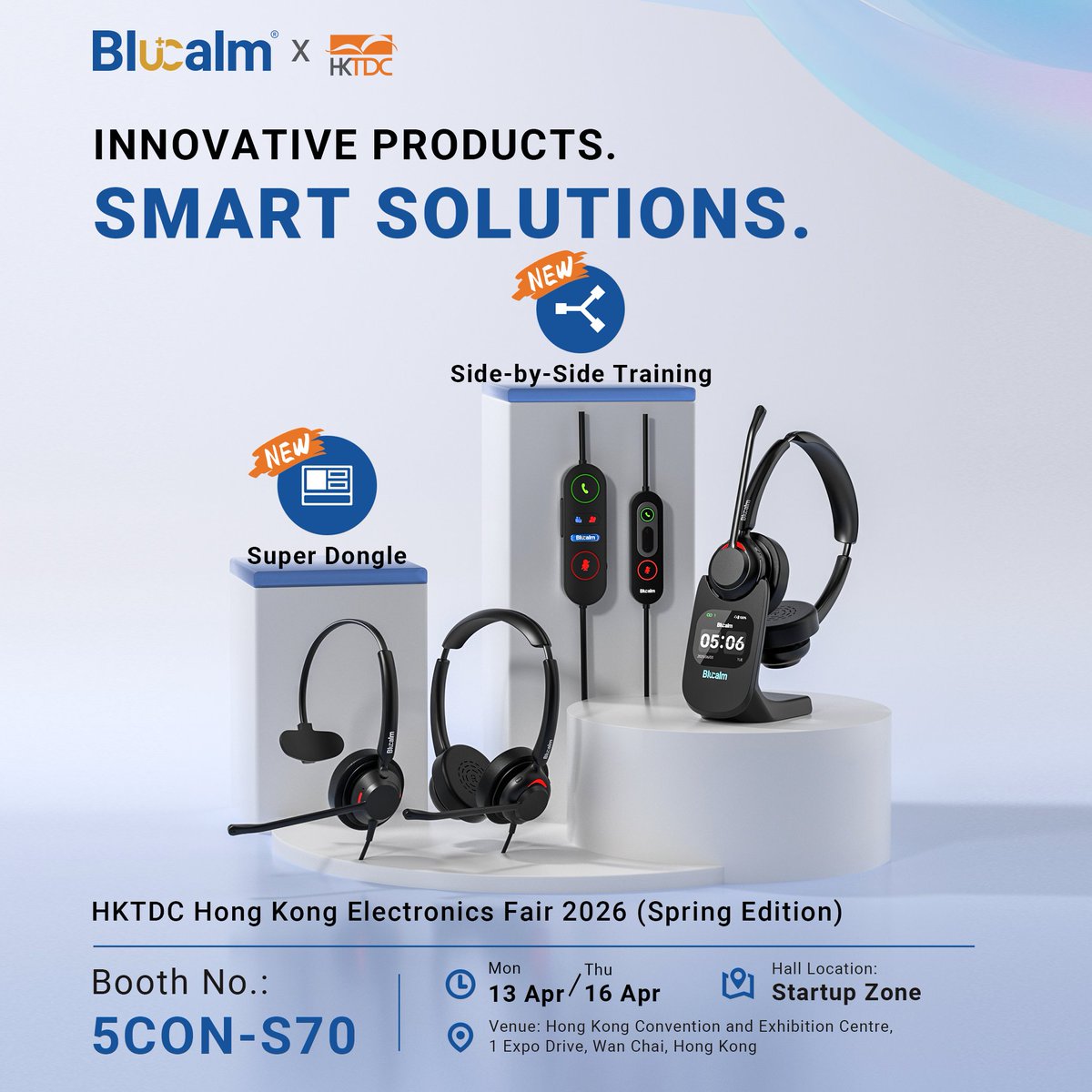 blucalm's tweet image. Blucalm cordially invites you to the Hong Kong Electronics Fair and Global Sources Electronics Show Phase II in April, 2026. At this year’s event, we will unveil our latest advancements in professional headset solutions, including new products making their global debut.
#Blucalm